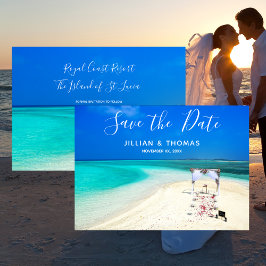 Invitación Boda de destino Guardar la playa de fechas