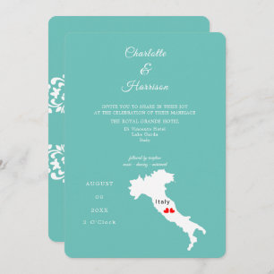 Invitación Boda de destino Italia Europa