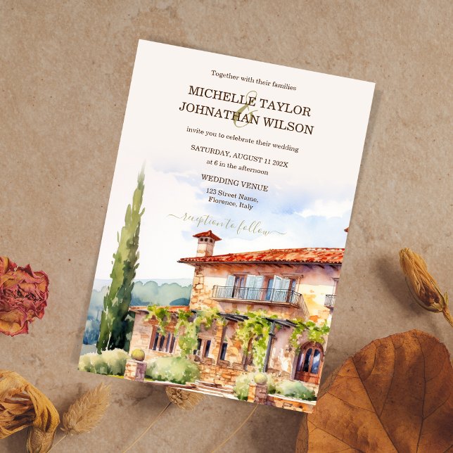 Invitación Boda de destino Italia Florencia toscana (Subido por el creador)