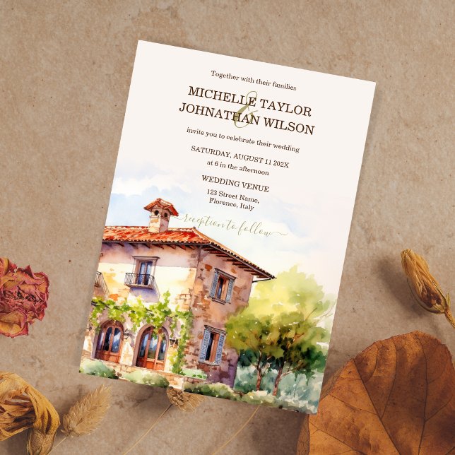 Invitación Boda de destino Italia Florencia toscana (Subido por el creador)