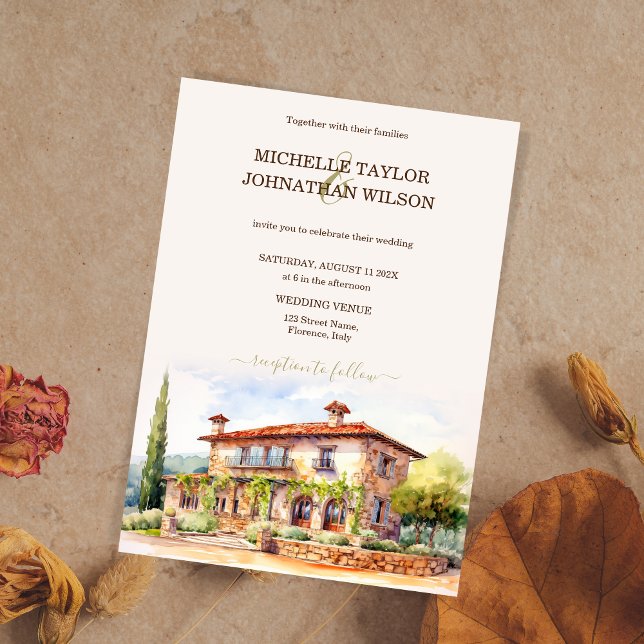 Invitación Boda de destino Italia Florencia toscana (Subido por el creador)