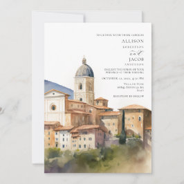 Invitación Boda de destino italiana de color de agua