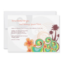 Boda de destino Naranja de ondas tropicales Hibisc