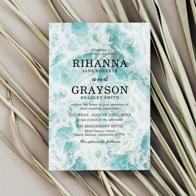 Invitación Boda de destino oceánico tropical (Subido por el creador)