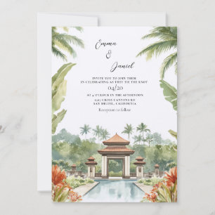 Invitación Boda de destino paisaje de Bali