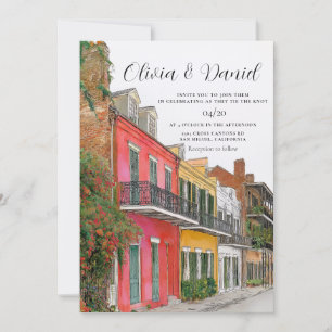Invitación Boda de destino paisaje de Nueva Orleans