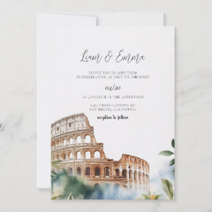 Invitación Boda de destino paisaje Italia Roma