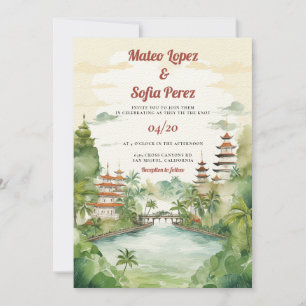 Invitación Boda de destino paisajista de Bali Indonesia