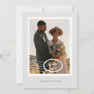 Invitación Boda de Destino Tema de Viaje Foto Agradecimiento