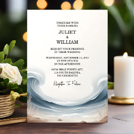 Invitación Boda de destino Tone Spring Summer Ocean Beach