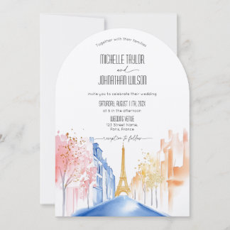 Invitación Boda de destino Torre Eiffel París Arquitectura Mo