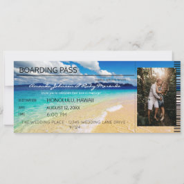 Invitación Boda de destino tropical de playa con foto V2