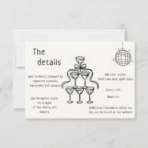 Invitación Boda de detalles de código QR Boda escrito a mano