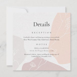 Invitación Boda de detalles de las flores abstractas