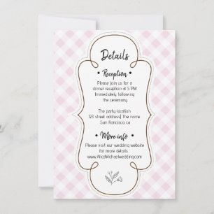 Invitación boda de detalles de moda
