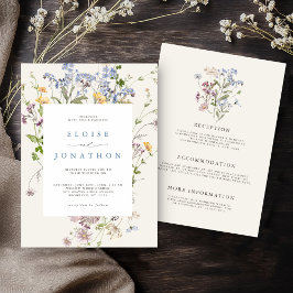 Invitación Boda de detalles del Jardín de flores silvestres d