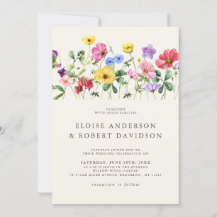 Invitación Boda de detalles florales de Boho, Moda rusa de fl