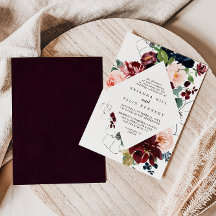 Boda de Diamantes Florales de Caída con acuarela