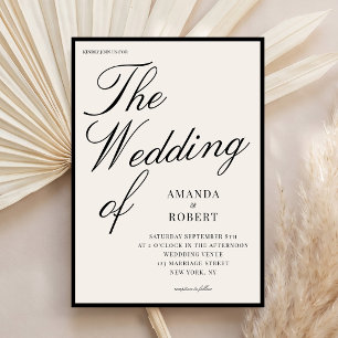 Invitación Boda de dinero antiguo de marfil elegante y sofist