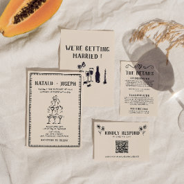 Invitación Boda de dinero viejo de la torre de champagne con