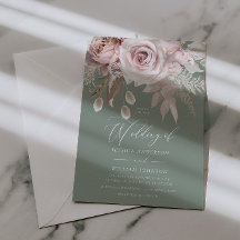 Boda de diseñador de moda Rosa y Salvia