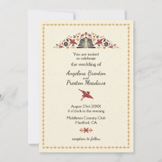 Invitación Boda de diseño africano moderno