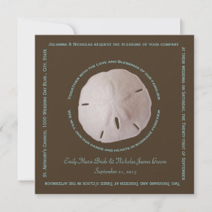 Invitación Boda de diseño de cubo de muñón de arena