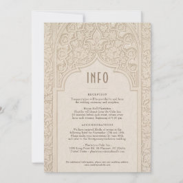 Invitación Boda de diseño de encaje elegante Información de m