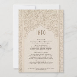 Invitación Boda de diseño de encaje elegante Información de m