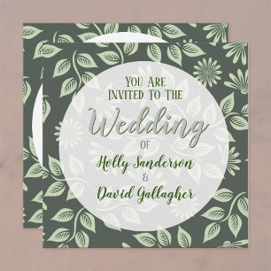 Invitación Boda de diseño de estilo artístico y artesanal