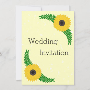 Invitación Boda de diseño de girasol amarillo