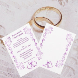 Invitación Boda de diseño de gráfico de púrpura