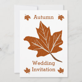 Invitación Boda de diseño de otoño