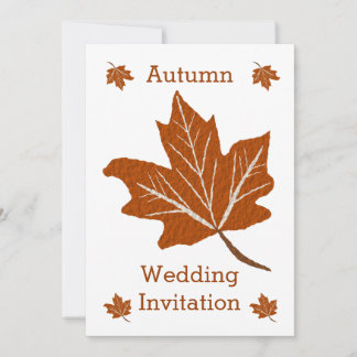 Invitación Boda de diseño de otoño