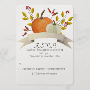 Invitación Boda de diversión de calabaza/Día de Acción de Gra