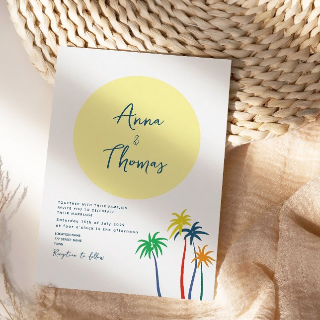 Invitación Boda de diversión de playa tropical (Subido por el creador)