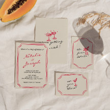 Boda De Diversión Retro De Mano Escrita A Mano