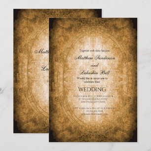 Invitación Boda de documentos de estilo rústico vintage