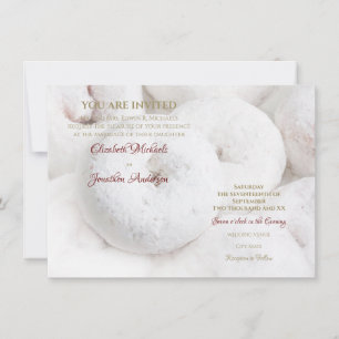 Invitación Boda de Donut de Azúcar en Polvo