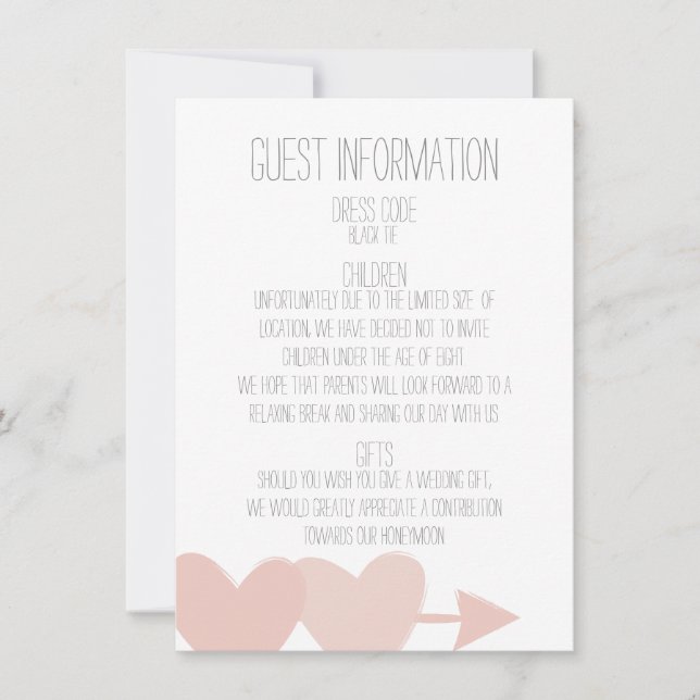 Invitación Boda de dos corazones (Anverso)
