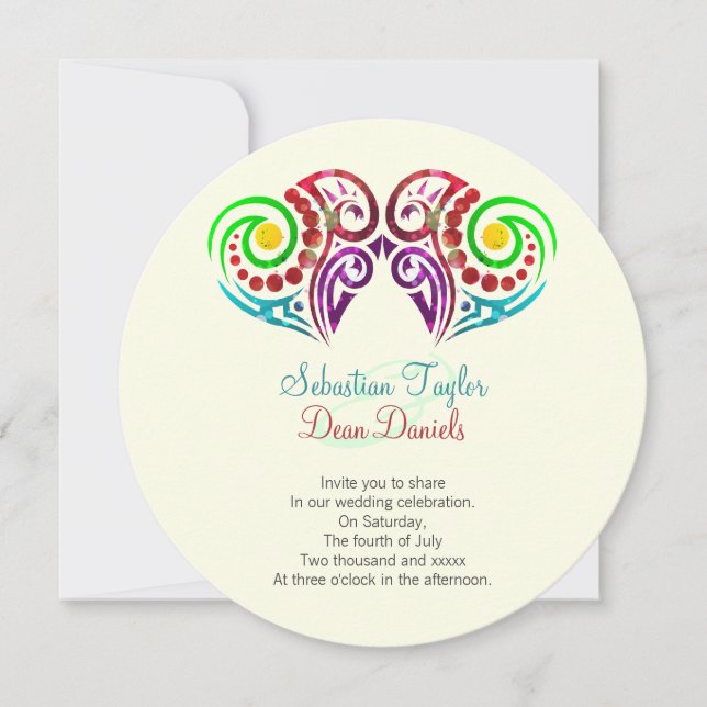 Invitación Boda de dos corazones (Anverso)