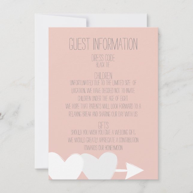 Invitación Boda de dos corazones (Anverso)