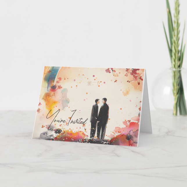 Invitación Boda de dos Grooms (Anverso)