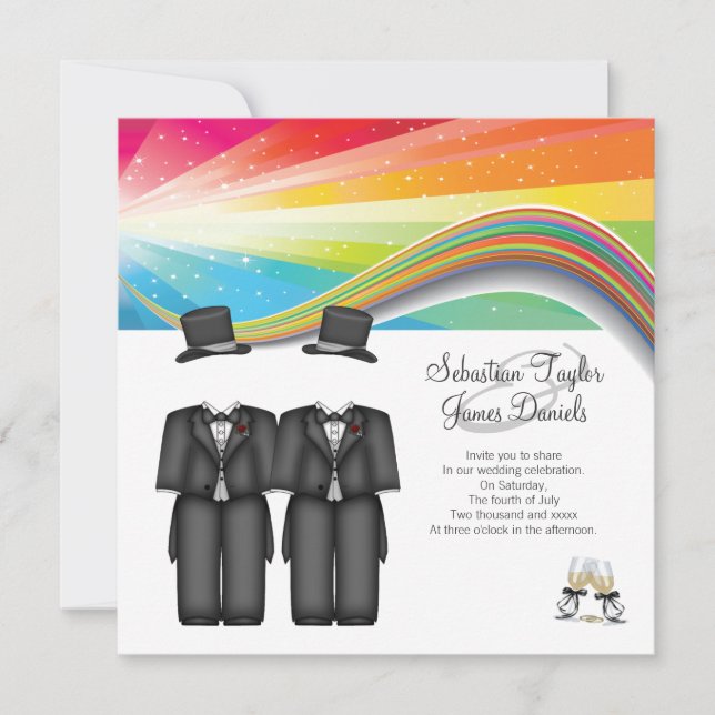 Invitación Boda de dos Grooms (Anverso)