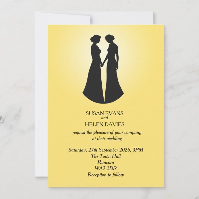 Invitación Boda de dos novias (Anverso)