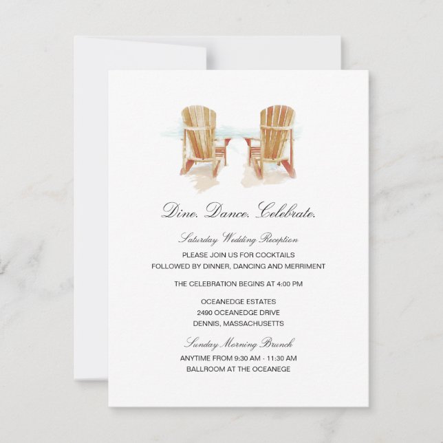 Invitación Boda de dos telarañas acuáticas (Anverso)