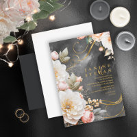 Boda de dramas florales Carbón ID1022