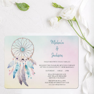 Invitación Boda de Dreamcatcher Colors Pastel