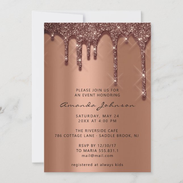 Invitación Boda de ducha de novia Cumpleaños Perforaciones de (Anverso)