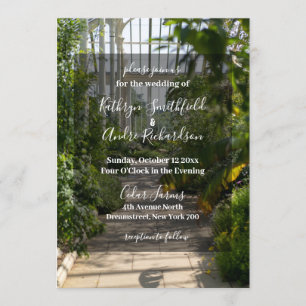 Invitación Boda de efecto invernadero floral